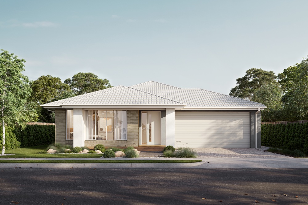 Contemporary house on Lot 3010ftr in Lawson 28, LandGipps, showcasing a stylish design and spacious yard.