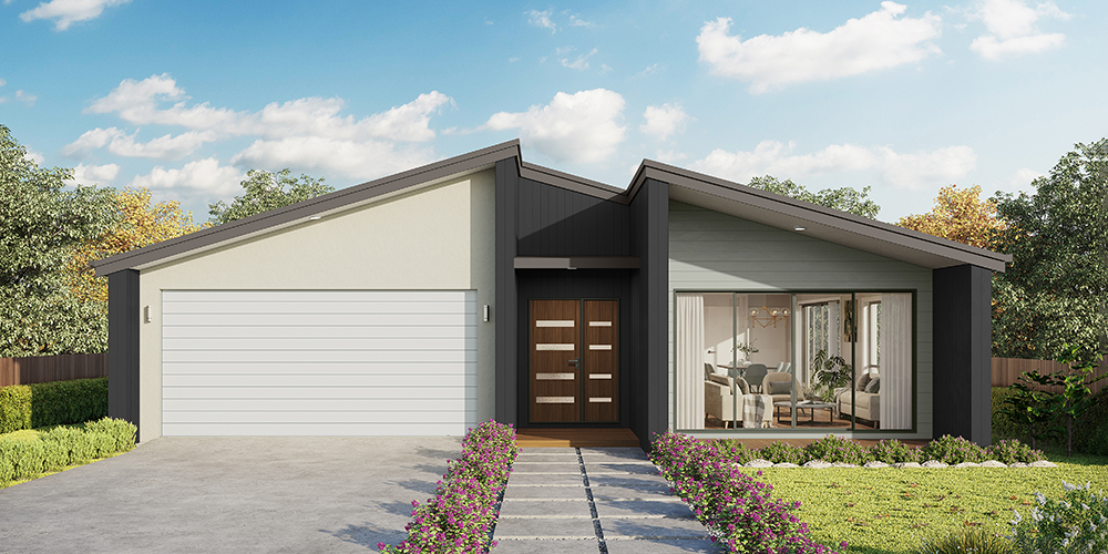 Modern Australian house with sleek design, large windows, and landscaped garden, ideal for affordable land for sale in Gippsland, Victoria, Australia.